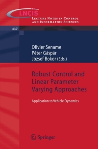 Imagen de portada: Robust Control and Linear Parameter Varying Approaches 9783642361098