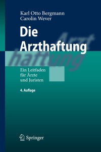 Cover image: Die Arzthaftung 4th edition 9783642363269