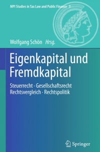 Cover image: Eigenkapital und Fremdkapital 9783642363313