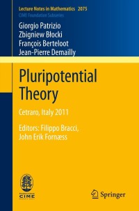 Cover image: Pluripotential Theory 9783642364204