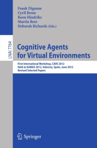 Immagine di copertina: Cognitive Agents for Virtual Environments 9783642364433