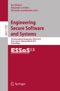 Titelbild: Engineering Secure Software and Systems 9783642365621