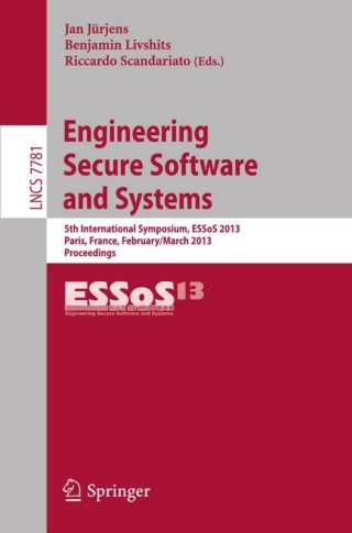صورة الغلاف: Engineering Secure Software and Systems 9783642365621