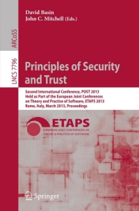 Cover image: Principles of Security and Trust 9783642368295
