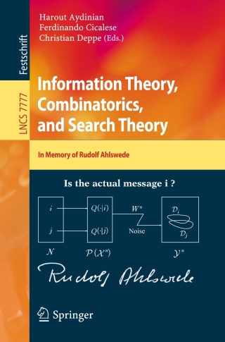 Imagen de portada: Information Theory, Combinatorics, and Search Theory 9783642368981