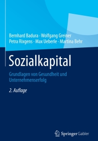 表紙画像: Sozialkapital 2nd edition 9783642369124