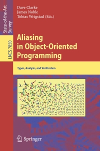 Cover image: Aliasing in Object-Oriented Programming 9783642369452