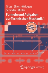 Cover image: Formeln und Aufgaben zur Technischen Mechanik 1 11th edition 9783642371646