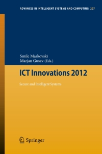 صورة الغلاف: ICT Innovations 2012 9783642371684