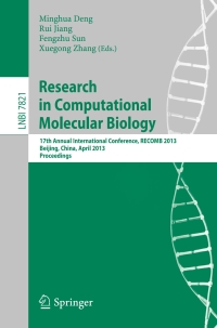 Cover image: Research in Computational Molecular Biology 9783642371943