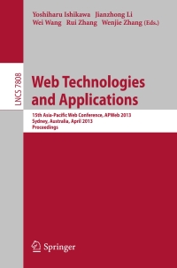 Cover image: Web Technologies and Applications 9783642374005