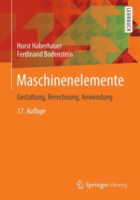 Cover image: Maschinenelemente 17th edition 9783642374166