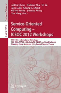 صورة الغلاف: Service-Oriented Computing - ICSOC Workshops 2012 9783642378034