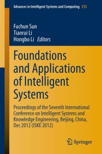 Imagen de portada: Foundations and Applications of Intelligent Systems 9783642378287