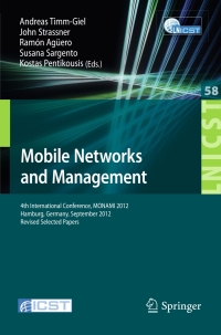 Cover image: Mobile Networks and Management 9783642379345