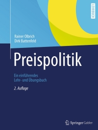 表紙画像: Preispolitik 2nd edition 9783642379468