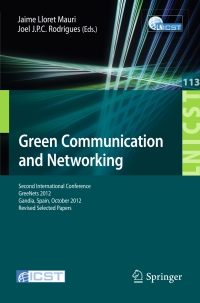 صورة الغلاف: Green Communication and Networking 9783642379765