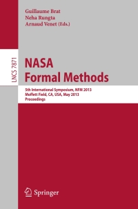 Omslagafbeelding: NASA Formal Methods 9783642380877
