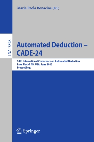 Imagen de portada: Automated Deduction -- CADE-24 9783642385735