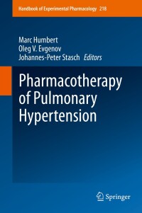 Cover image: Pharmacotherapy of Pulmonary Hypertension 9783642386633