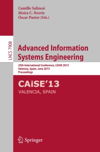 Cover image: Advanced Information Systems Engineering 9783642387081