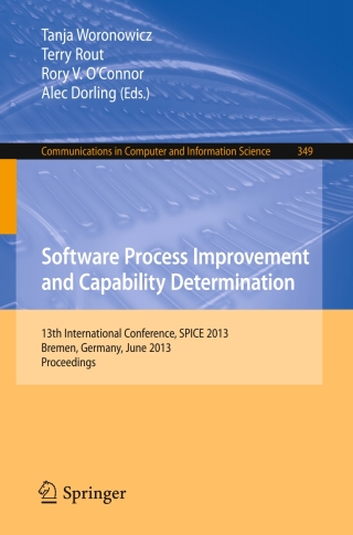 Cover image: Software Process Improvement and Capability Determination 9783642388323