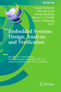 Cover image: Embedded Systems: Design, Analysis and Verification 9783642388521