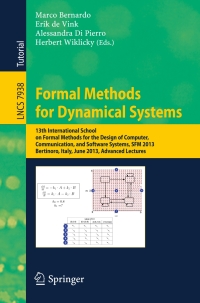 صورة الغلاف: Formal Methods for Dynamical Systems 9783642388736