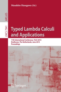 Cover image: Typed Lambda Calculi and Applications 9783642389450