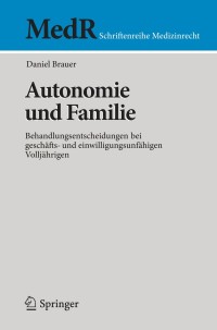 Cover image: Autonomie und Familie 9783642390357