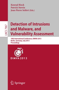 Imagen de portada: Detection of Intrusions and Malware, and Vulnerability Assessment 9783642392344