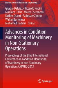 Cover image: Advances in Condition Monitoring of Machinery in Non-Stationary Operations 9783642393471