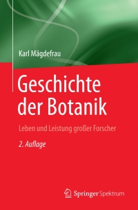 Imagen de portada: Geschichte der Botanik 2nd edition 9783437204890