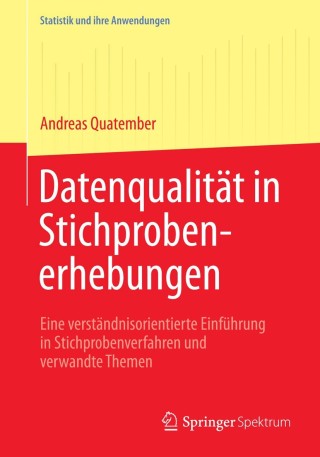 Cover image: Datenqualität in Stichprobenerhebungen 9783642396052