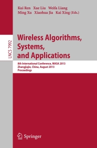 Titelbild: Wireless Algorithms, Systems, and Applications 9783642397004