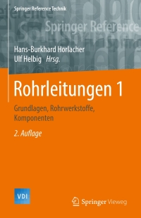Cover image: Rohrleitungen 1 2nd edition 9783642397813