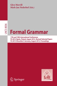 Imagen de portada: Formal Grammar 9783642399978