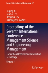 Cover image: Proceedings of the Seventh International Conference on Management Science and Engineering Management 9783642400773