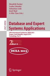 صورة الغلاف: Database and Expert Systems Applications 9783642401725