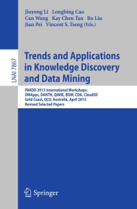 Cover image: Trends and Applications in Knowledge Discovery and Data Mining 9783642403187