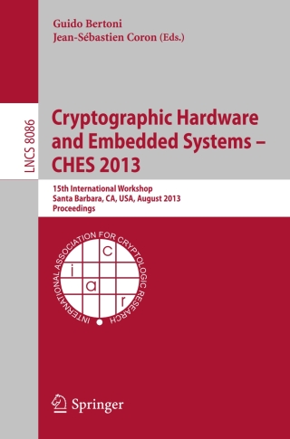Cover image: Cryptographic Hardware and Embedded Systems -- CHES 2013 9783642403484