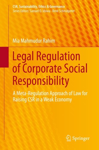 Cover image: Legal Regulation of Corporate Social Responsibility 9783642403996