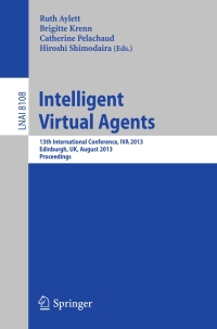 Imagen de portada: Intelligent Virtual Agents 9783642404146