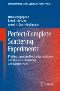 Titelbild: Perfect/Complete Scattering Experiments 9783642405136