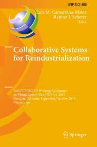 Imagen de portada: Collaborative Systems for Reindustrialization 9783642405426
