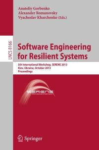 表紙画像: Software Engineering for Resilient Systems 9783642408939