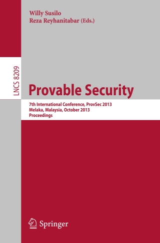 表紙画像: Provable Security 9783642412264