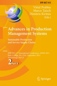 Imagen de portada: Advances in Production Management Systems. Sustainable Production and Service Supply Chains 9783642412622