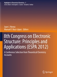Immagine di copertina: 8th Congress on Electronic Structure: Principles and Applications (ESPA 2012) 9783642412714