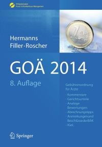 Titelbild: GOÄ 2014 8th edition 9783642412868